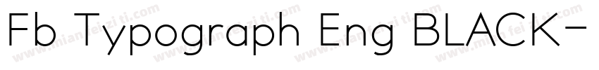 Fb Typograph Eng BLACK字体转换